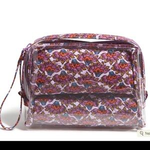 Vera Bradley Scaevola Fan 3 Pc Cosmetic Set